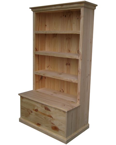 6 3 Deluxe Bookcase Raw With Toybox Christies Furniture