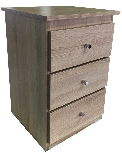 18Inch3DrwBedside
