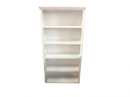 6×3 Deluxe Bookcase with library trim white